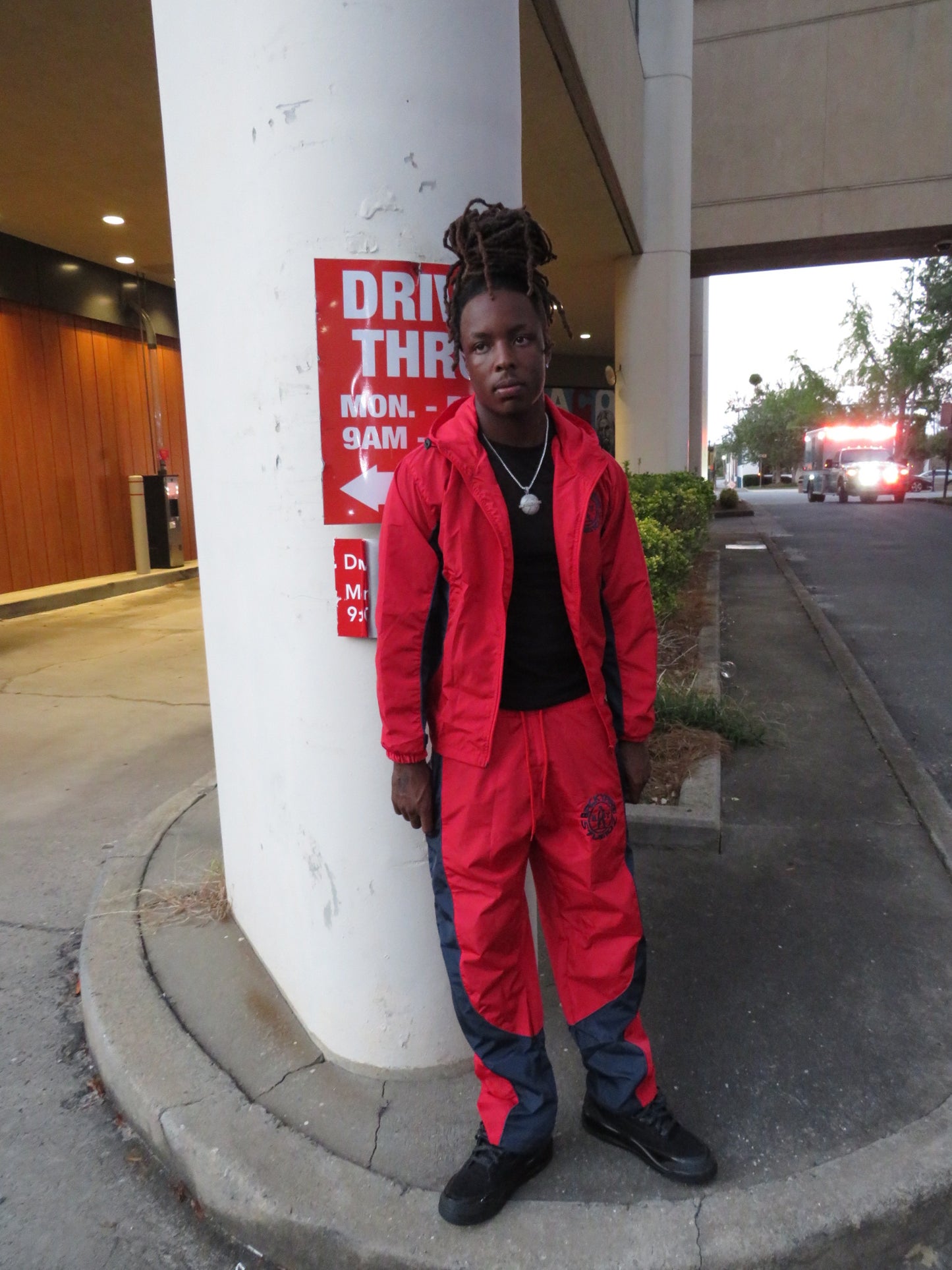 Red Windbreaker Set