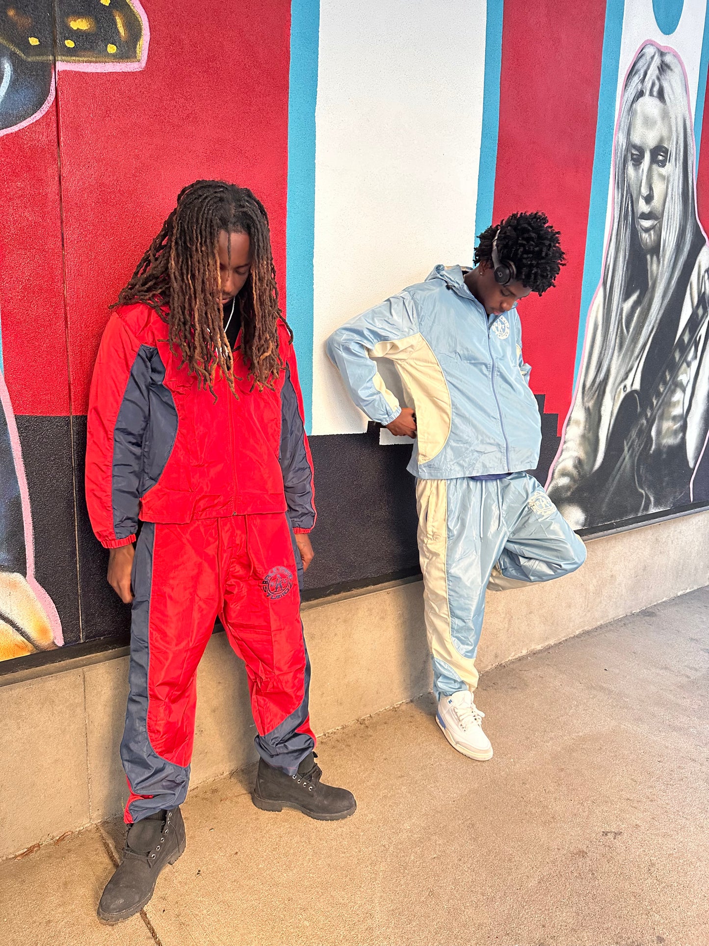 Red Windbreaker Set