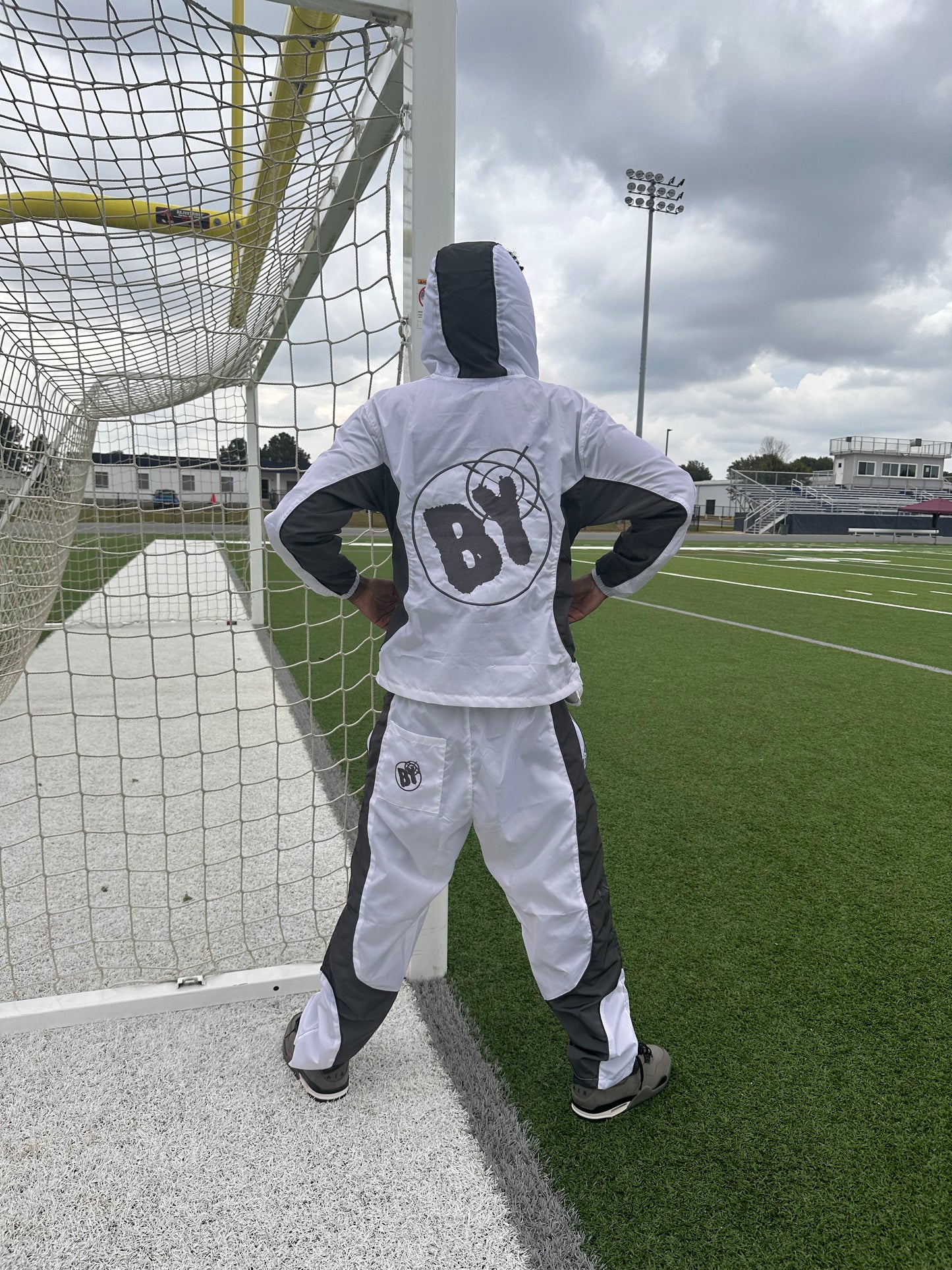 White Windbreaker Set