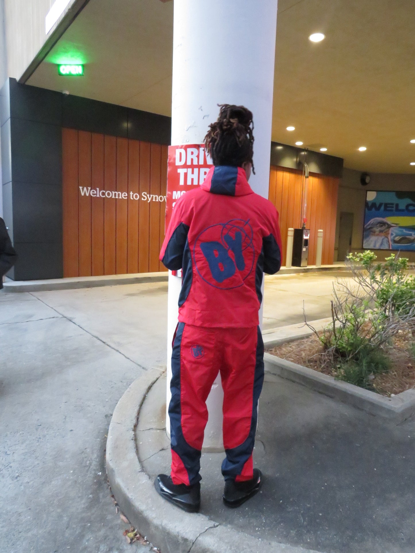 Red Windbreaker Set