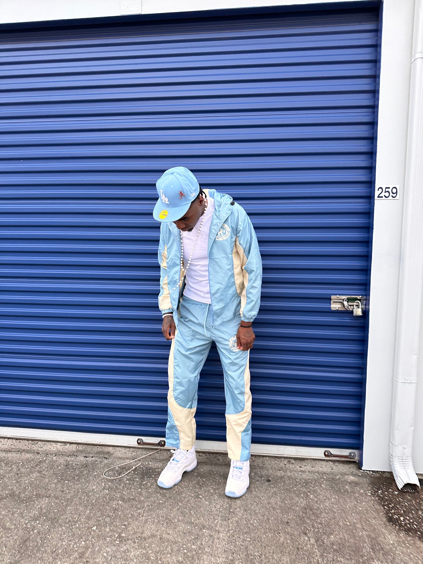 Blue Windbreaker Set