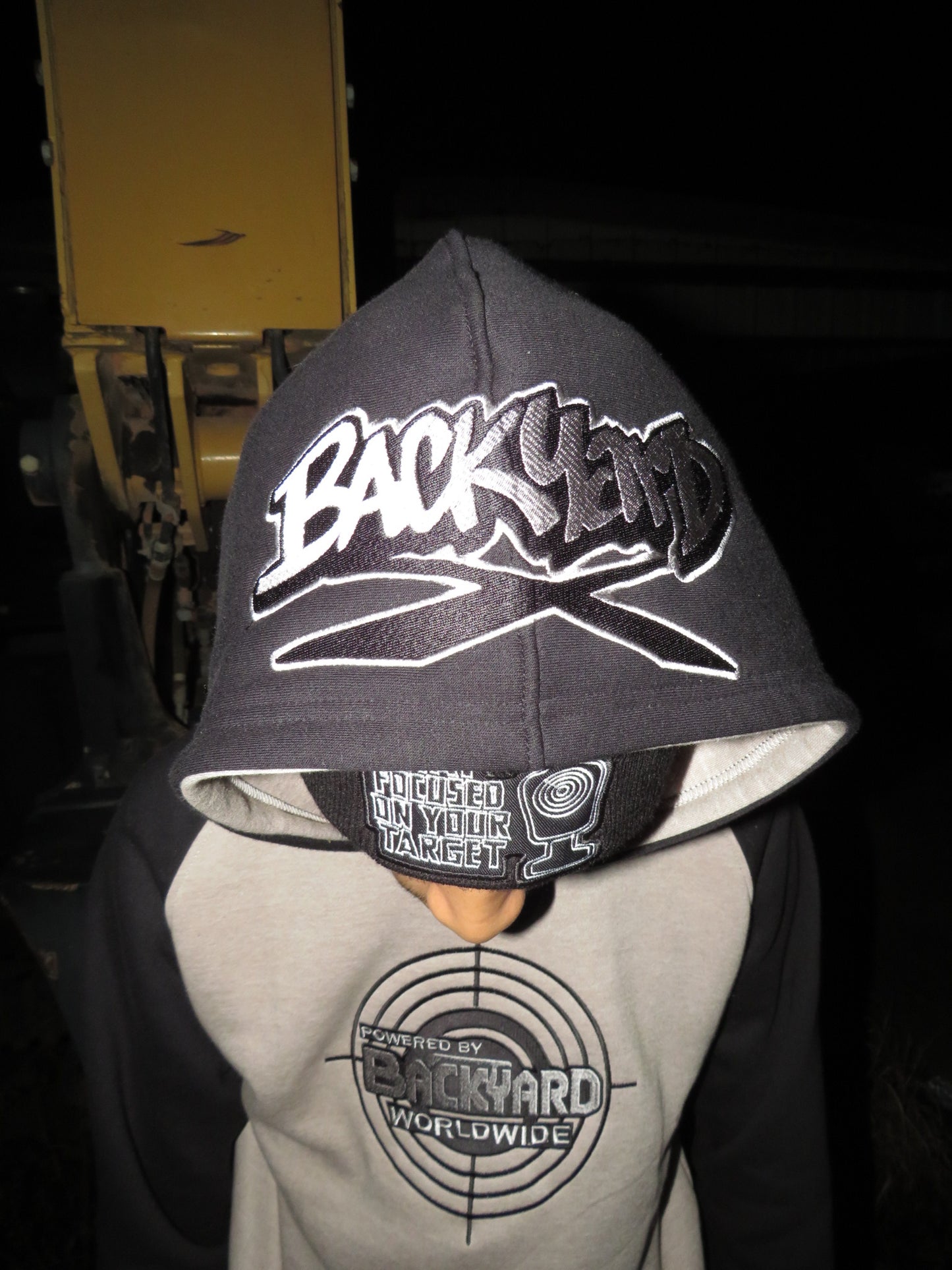 Black and Grey Backyard Worldwide Hoodie