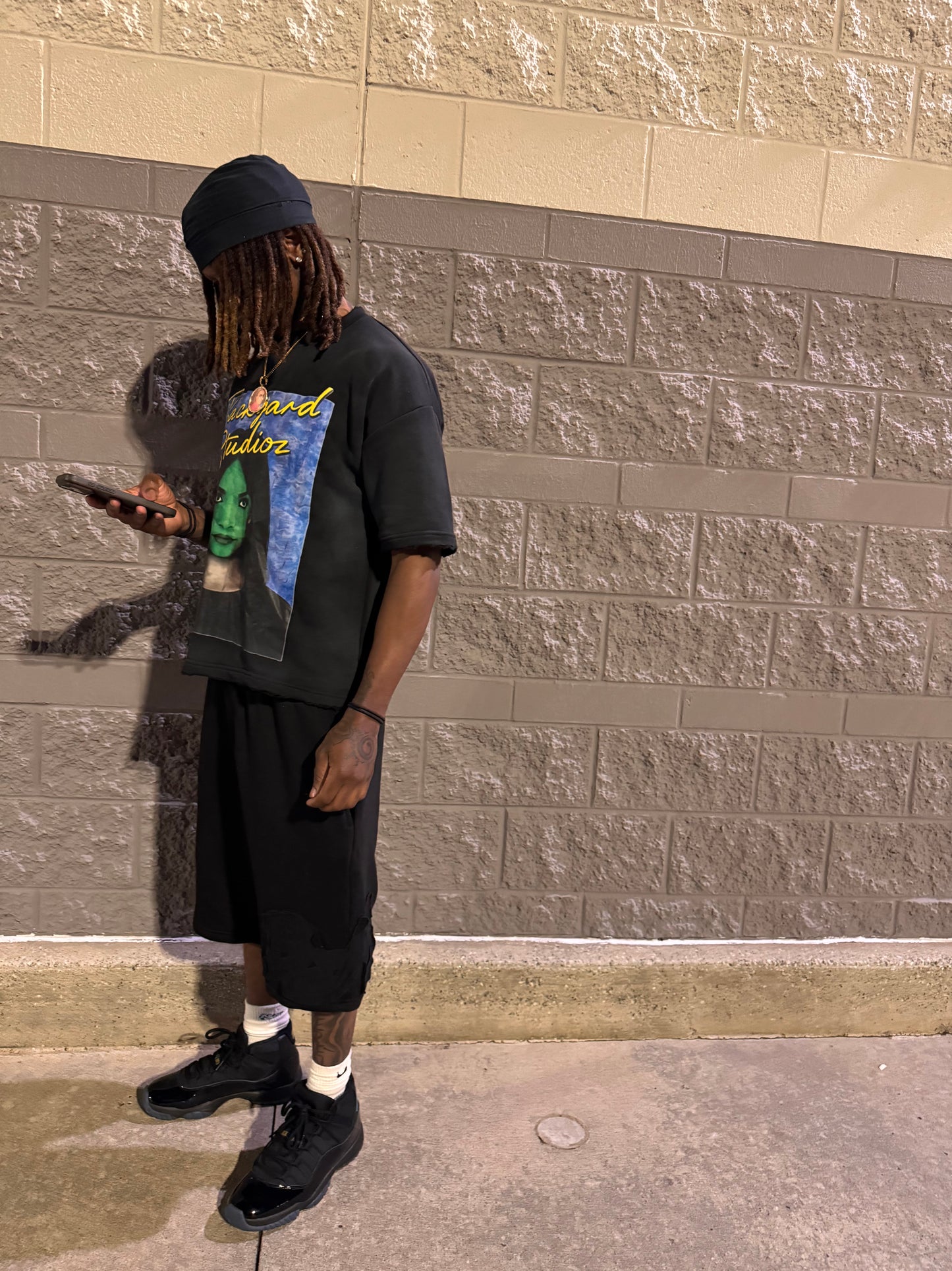 Black Green Faced Girl Tee
