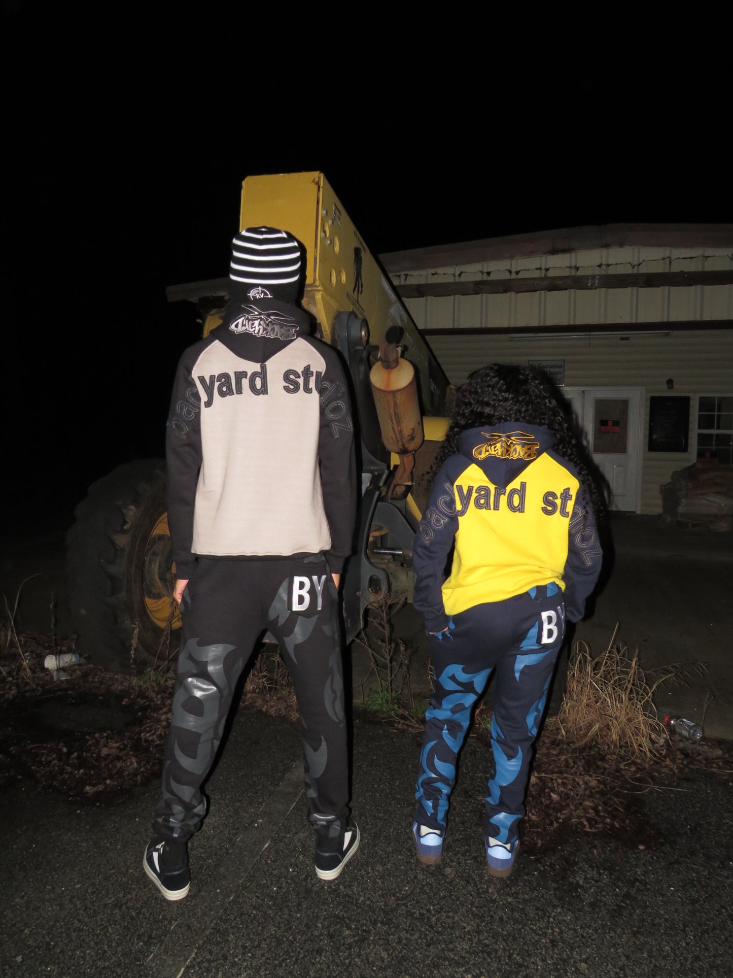 Black and Grey Backyard Worldwide Hoodie