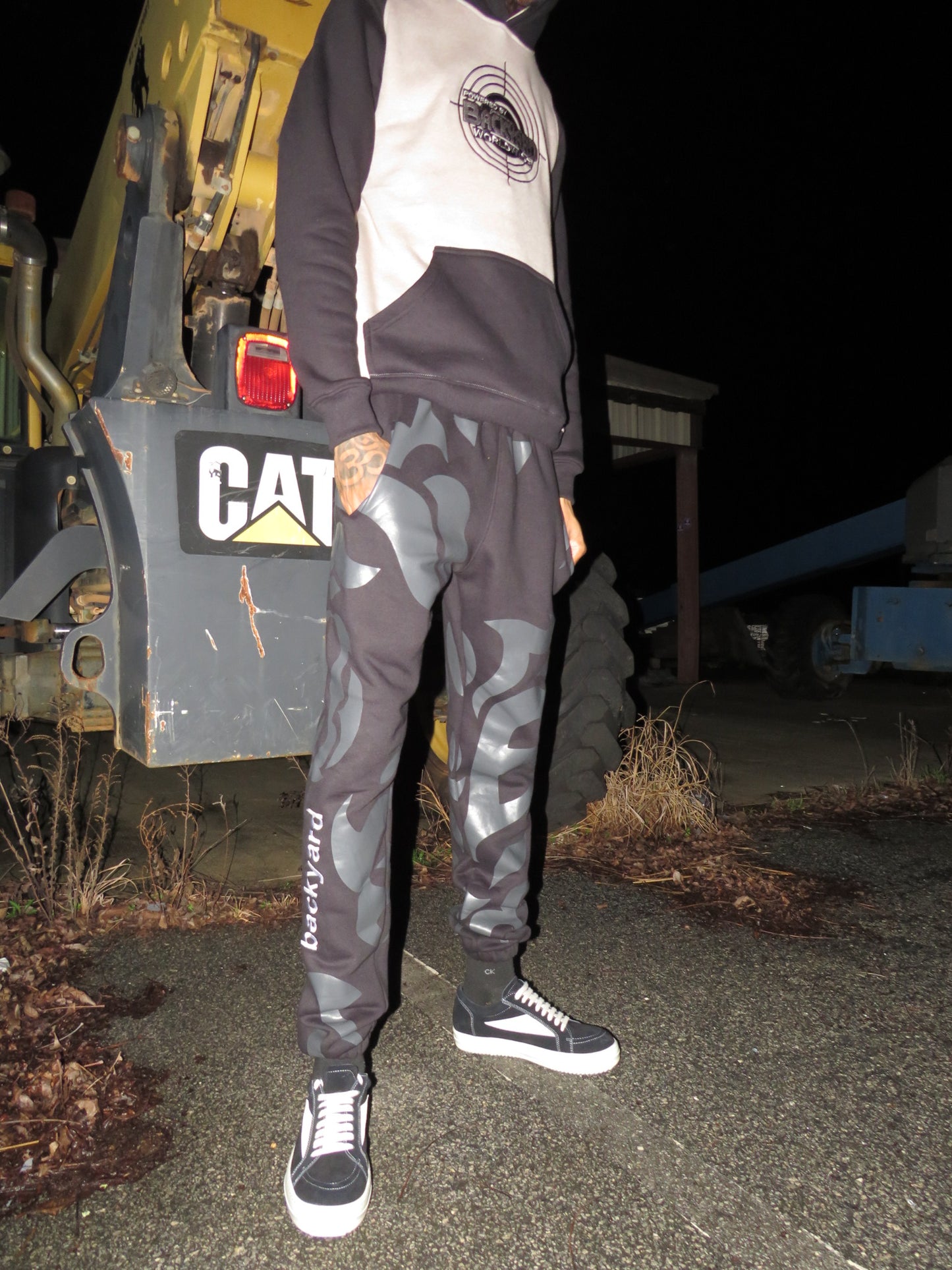 Black Backyard Pattern Sweatpants