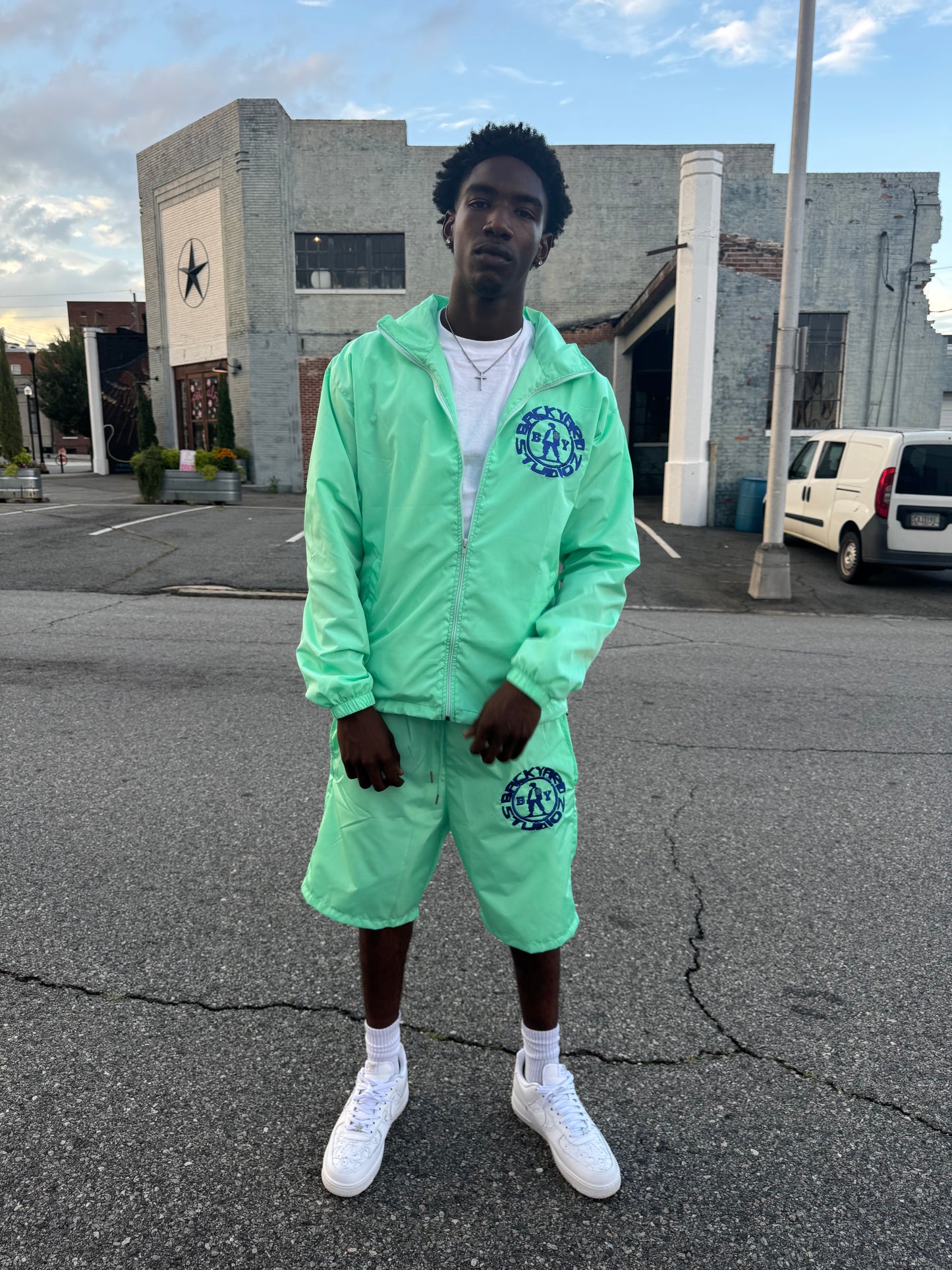 Teal Nylon Backyard Tracksuit