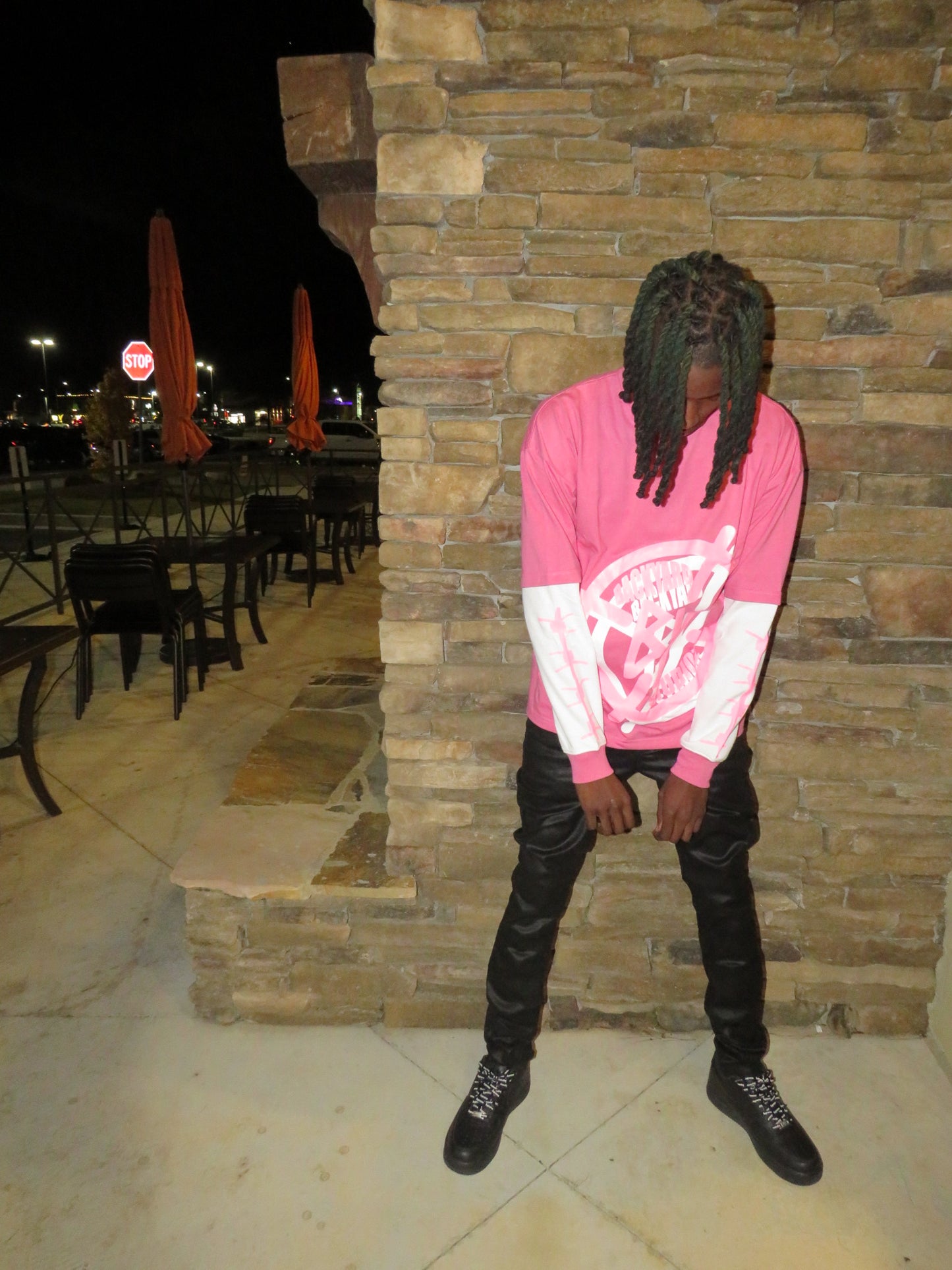 Pink Double Layered Thermal Tee