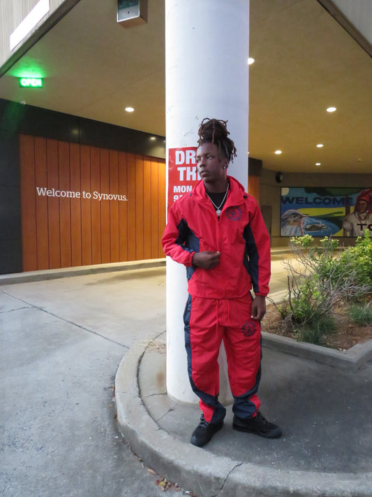 Red Windbreaker Set