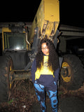 Navy and Yellow Backyard Worldwide Hoodie